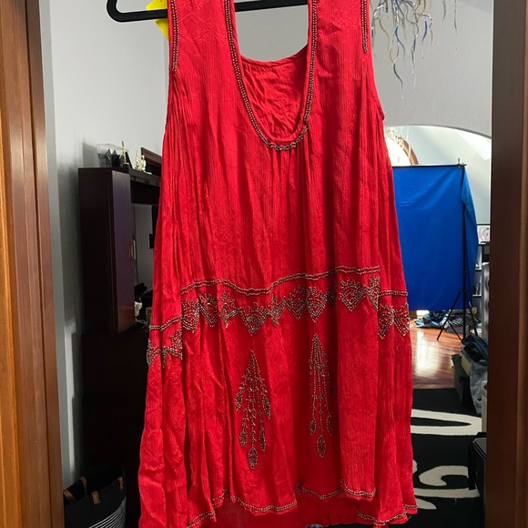 BEADED FREE PEOPLE DRESS - Picture 2 of 4